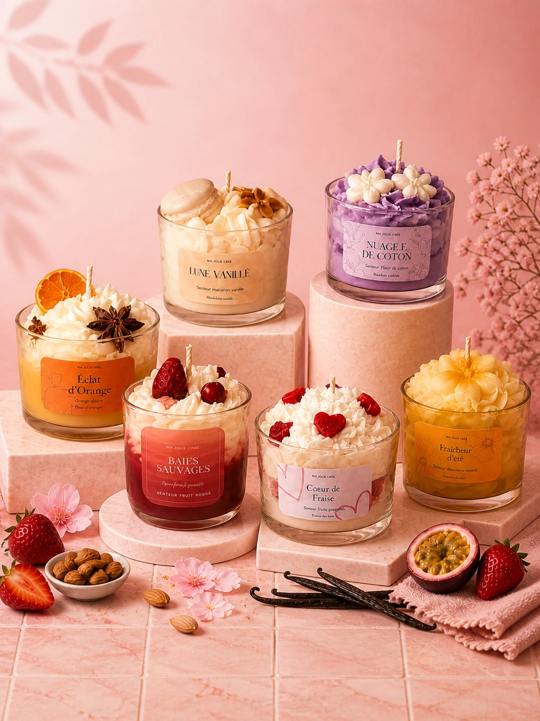 Nos bougies gourmandes - visuel de collection Ma Jolie Cire